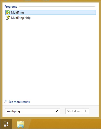 Search in start menu